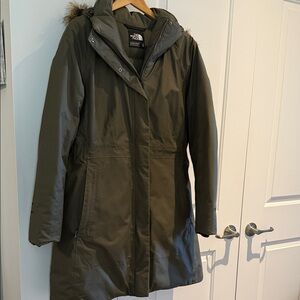 The North Face Women's Olive Green Hooded Jacket